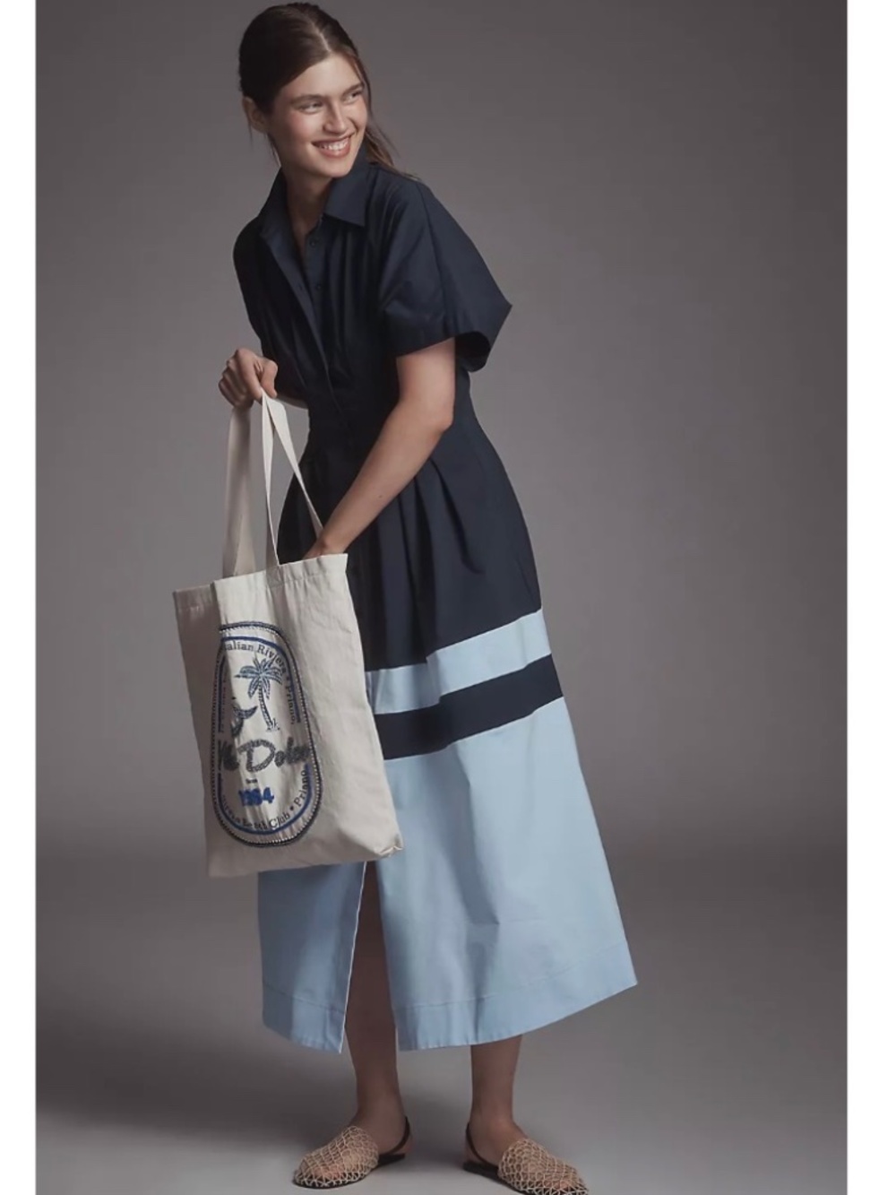 ANTHROPOLOGIE by EXQUISE | The Tobie Button-Front Pleated Shirt Dress